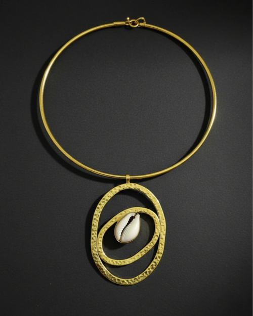 Adinkra cowrie choker