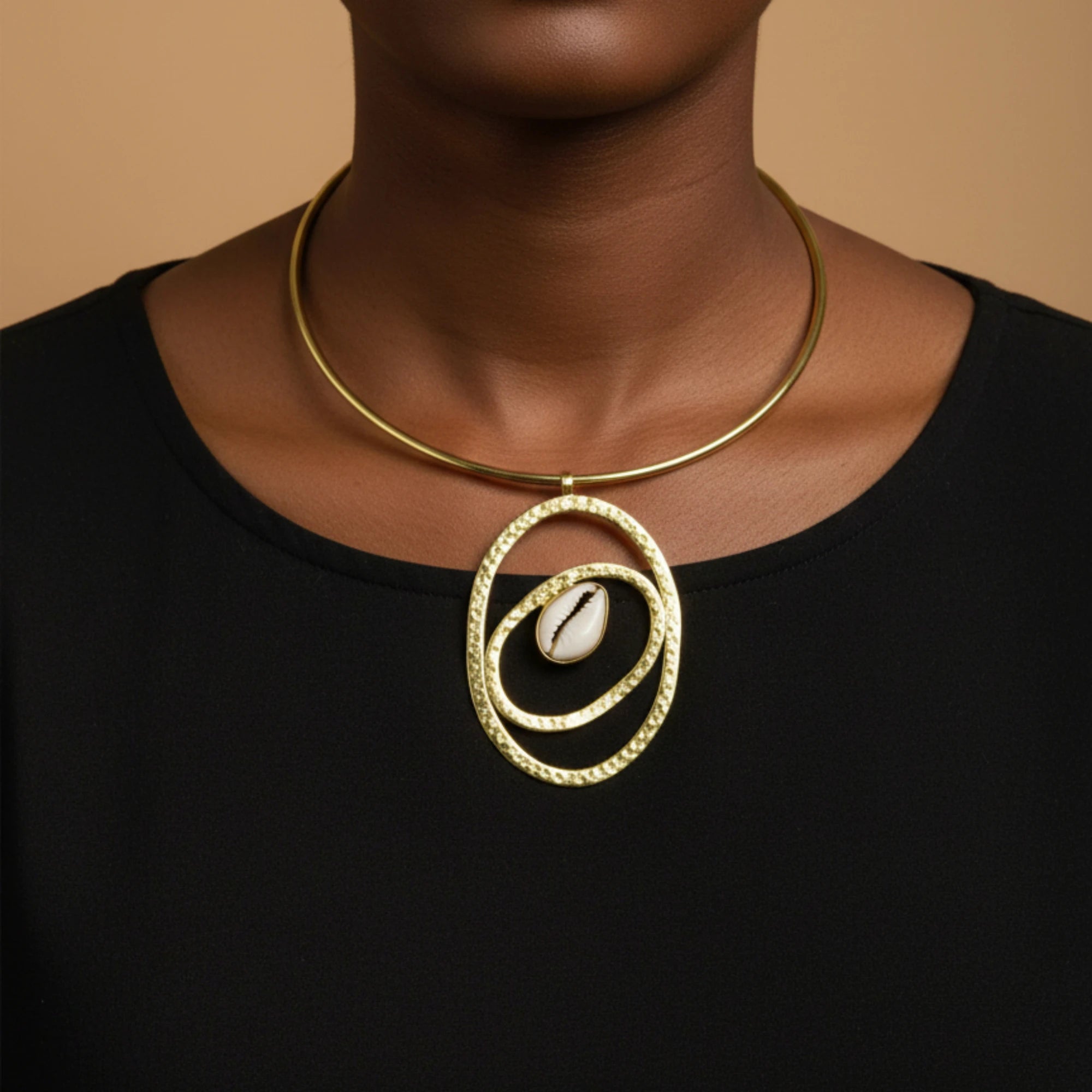 Adinkra cowrie choker