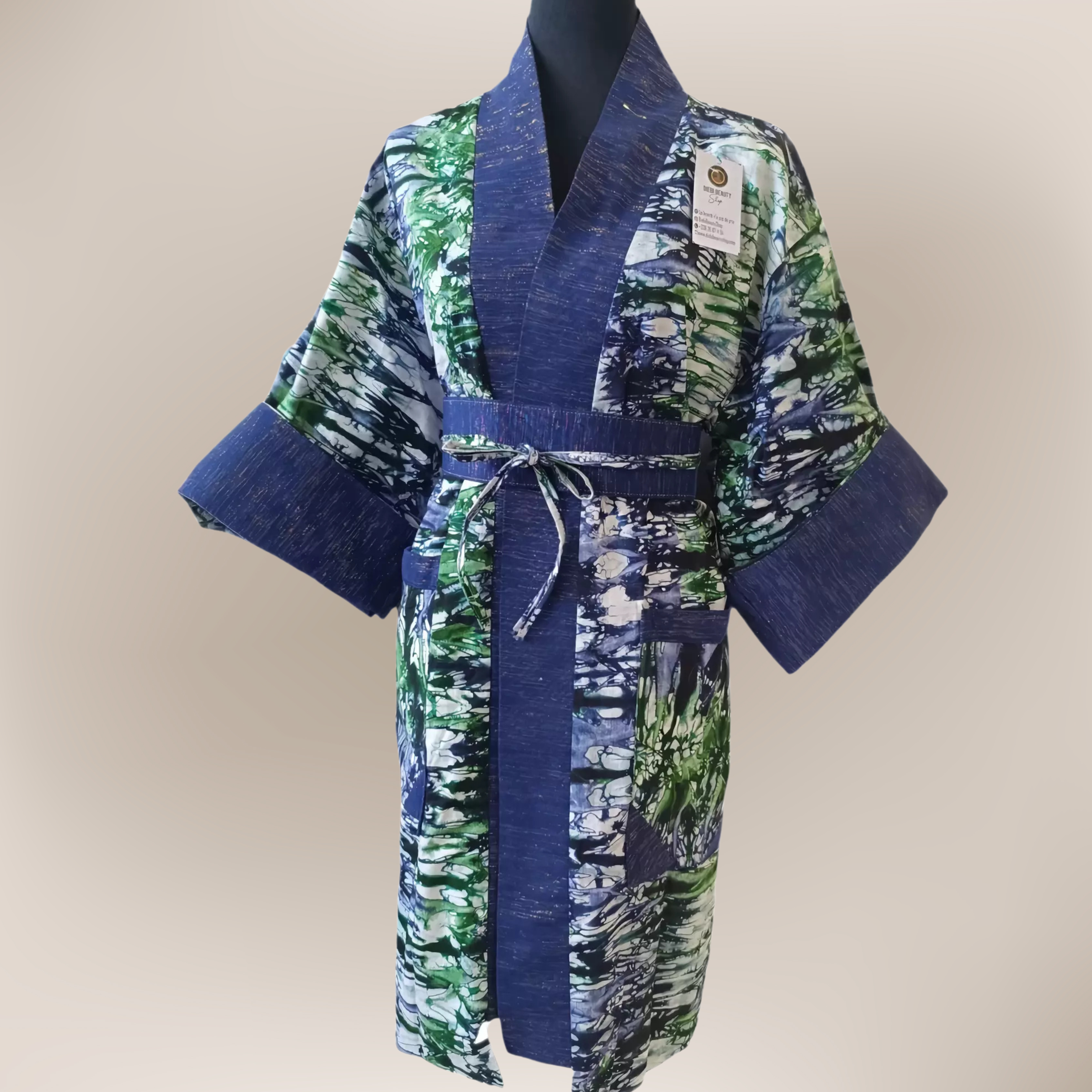 The Kélèya Kimono - Sapphire Bloom