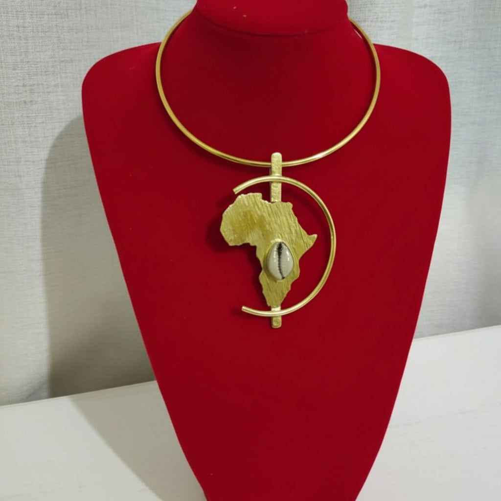 Sankofa cowrie choker