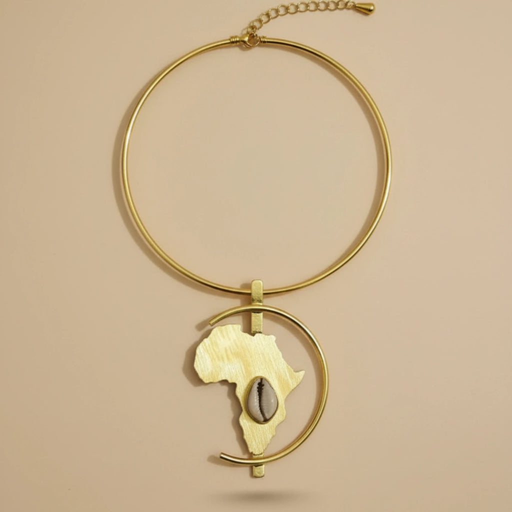 Sankofa cowrie choker
