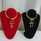 Ankh brass choker