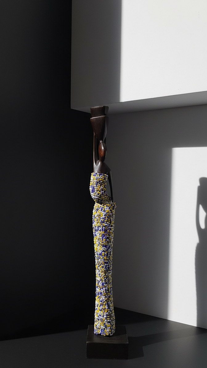 Decorative lamp with intricate design on a black background