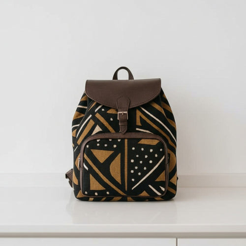 Bogolan backpack - brown