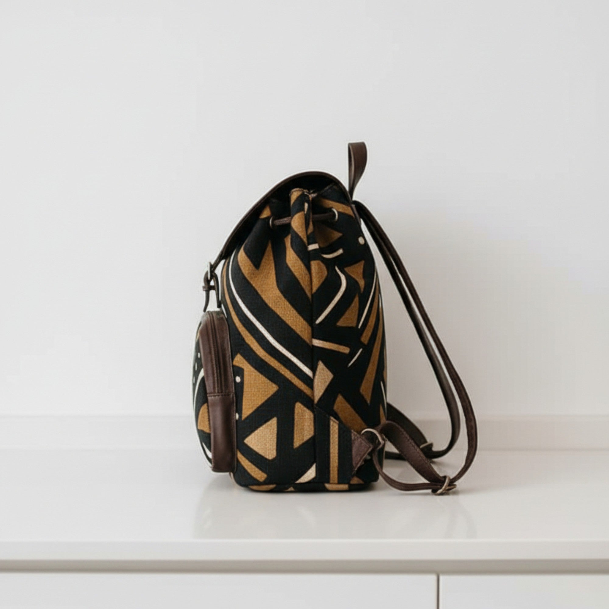 Bogolan backpack - brown