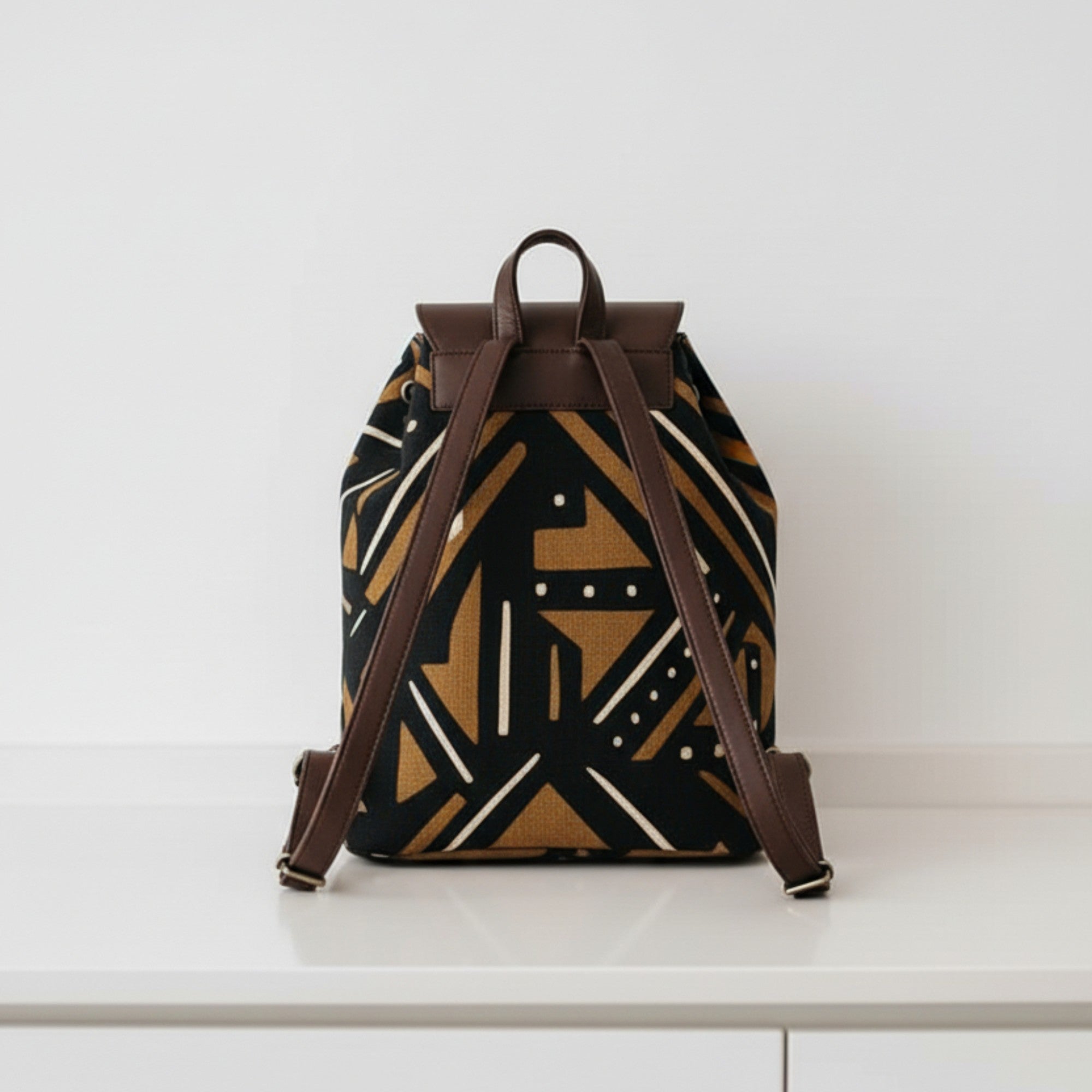 Bogolan backpack - brown