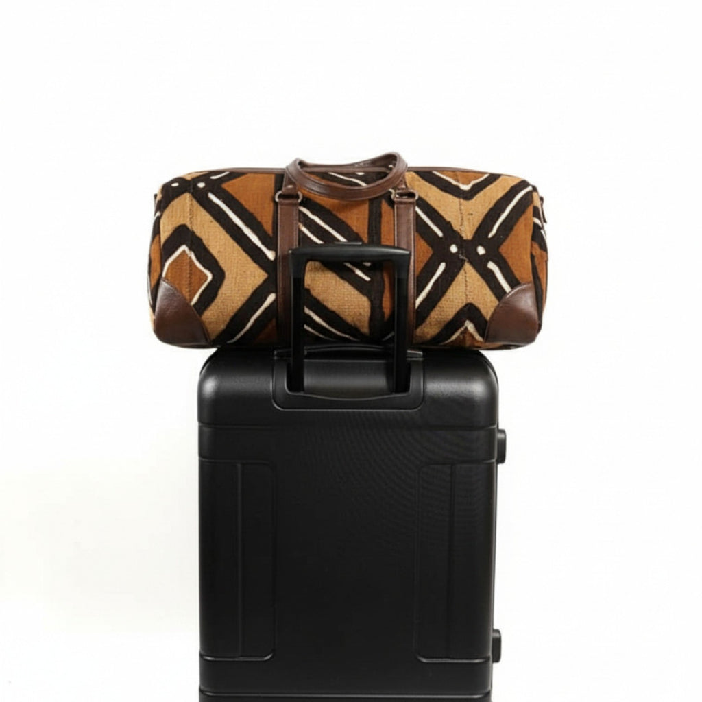 Bogolan travel bag - Geometric weave