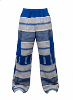 Handwoven Indigo Patchwork Trousers