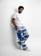Handwoven Indigo Patchwork Trousers