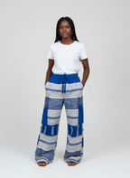 Handwoven Indigo Patchwork Trousers