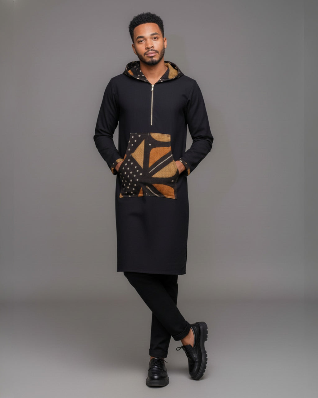 Mudcloth Hooded Tunic