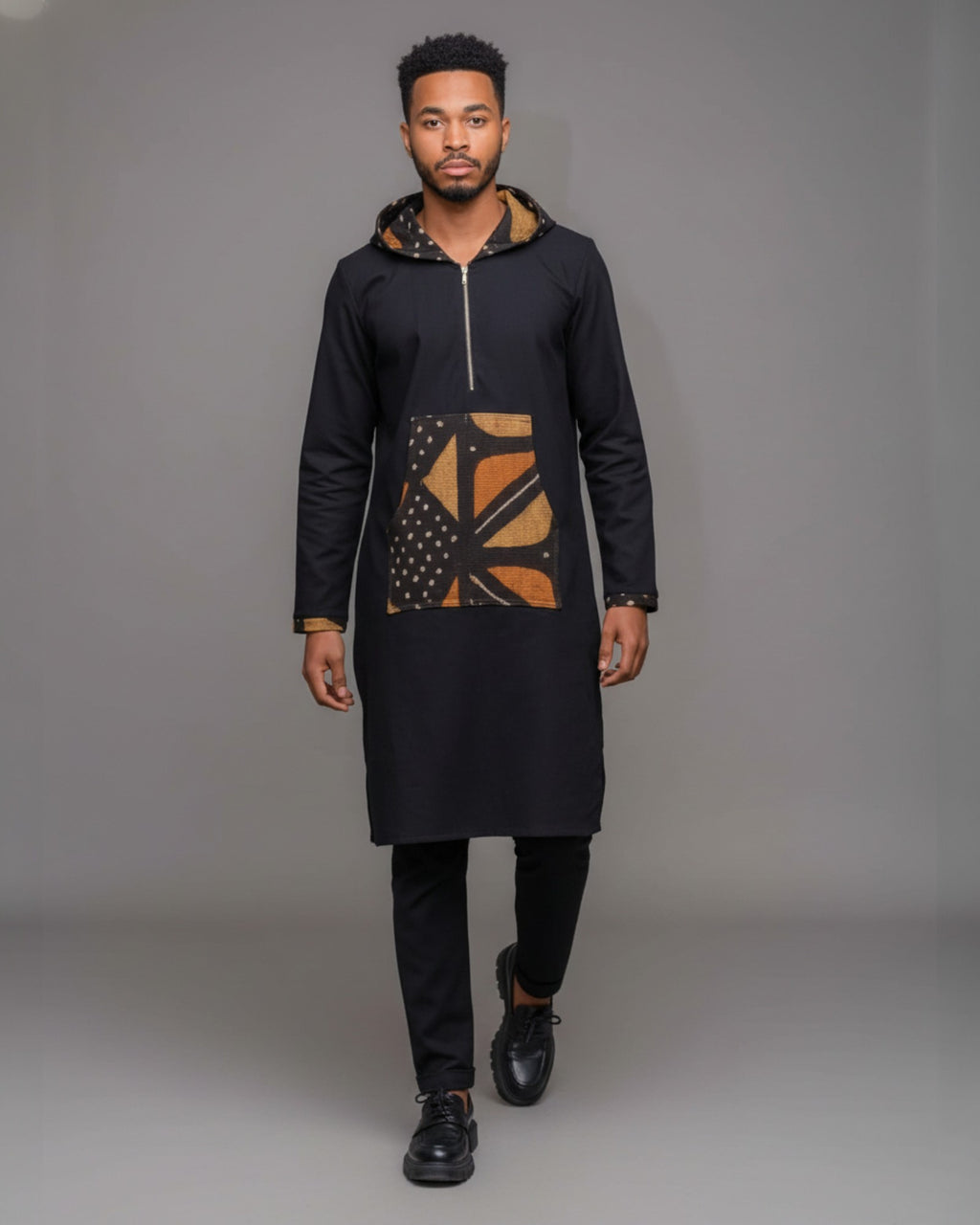 Mudcloth Hooded Tunic