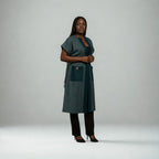 Textured Teal Belted Vest