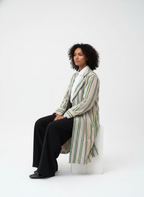 Striped Duster Coat